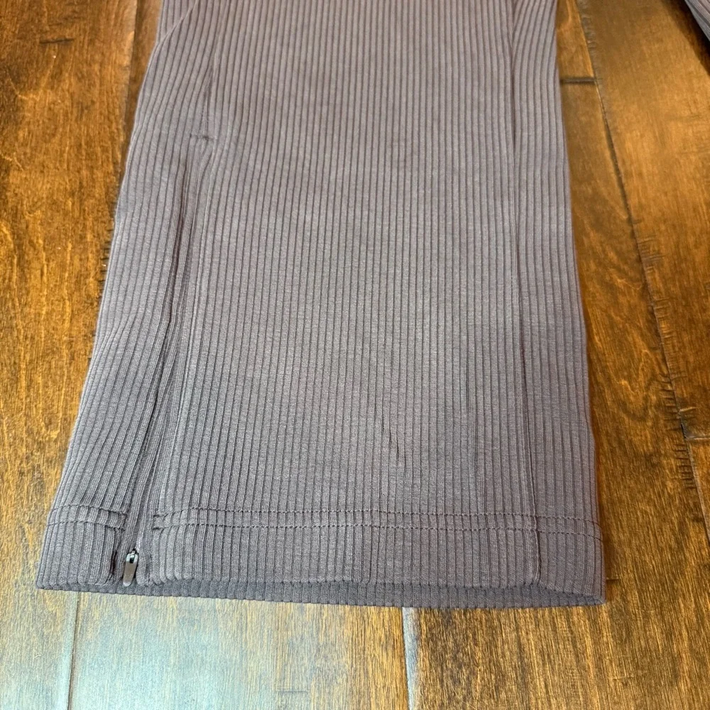 Lululemon Ribbed Softstreme Zip-Leg High-Rise Cropped Pant 25" Espresso size 14 - Picture 6 of 11